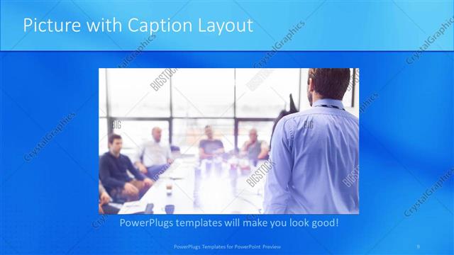 Picture with Caption presentation slide layout