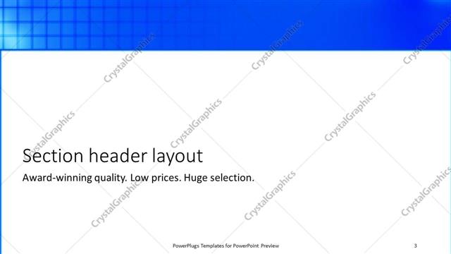 Section Header presentation slide layout