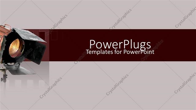  Presentation with entertainment - Plain solid ash colored pane with a stage light