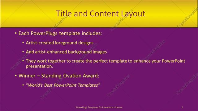 Title and Content presentation slide layout
