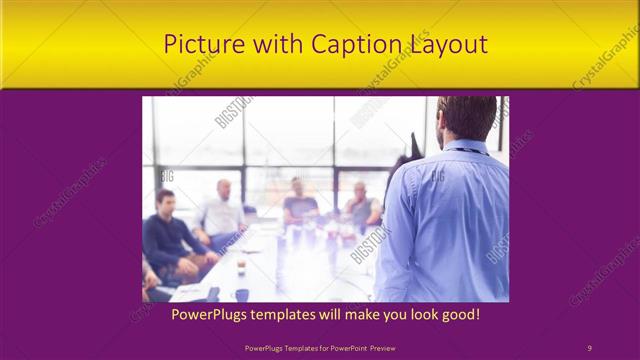 Picture with Caption presentation slide layout