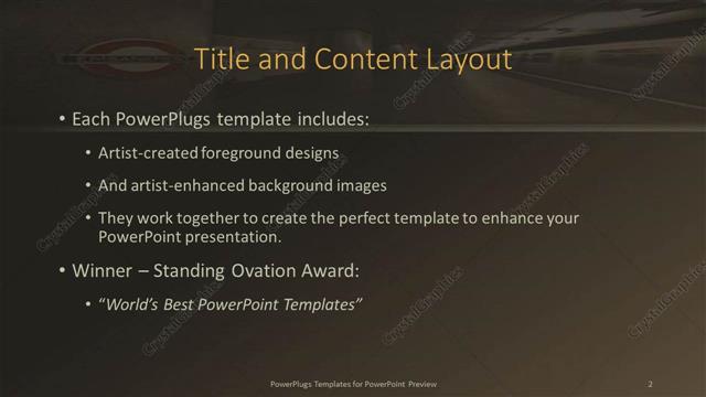 Title and Content presentation slide layout