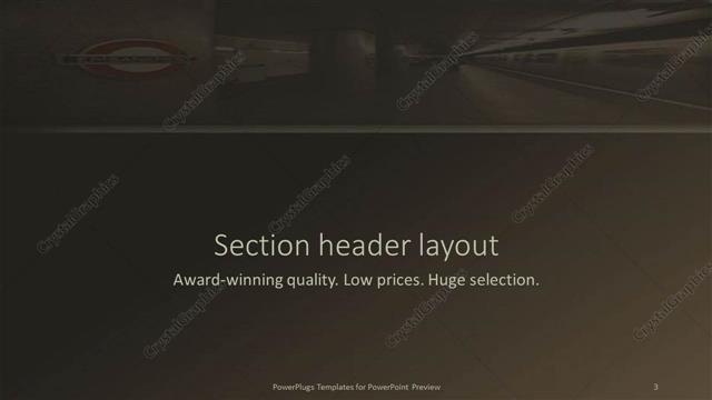Section Header presentation slide layout