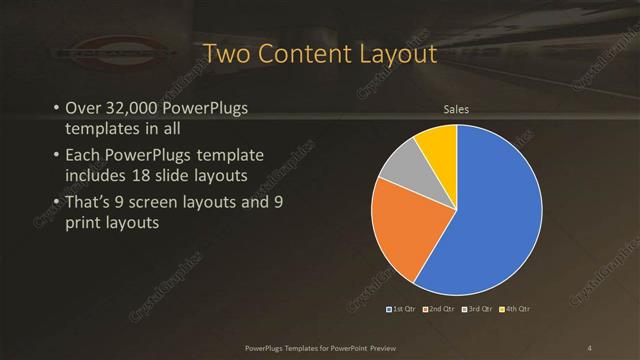 Two Content presentation slide layout