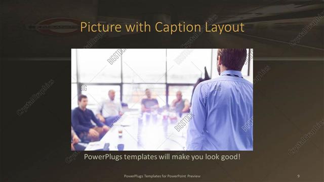 Picture with Caption presentation slide layout