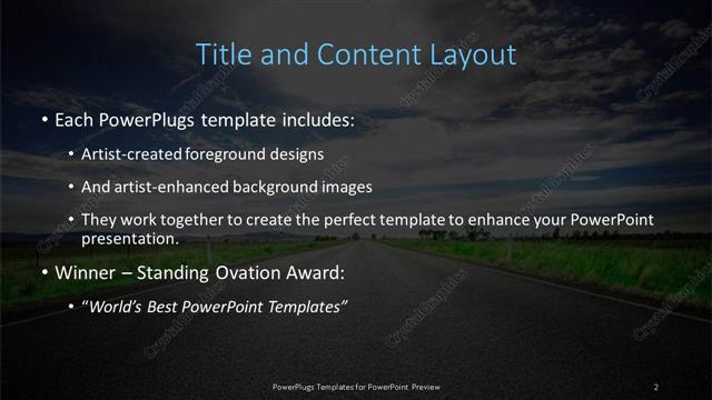 Title and Content presentation slide layout