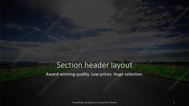 Section Header presentation slide layout