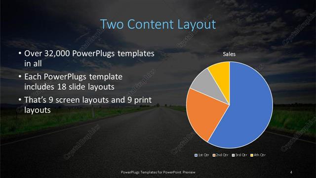 Two Content presentation slide layout