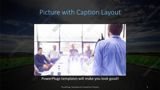 Picture with Caption presentation slide layout