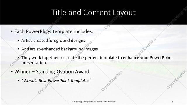 Title and Content presentation slide layout