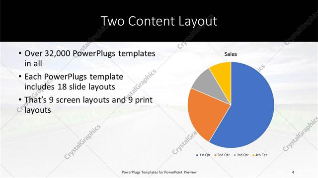 Two Content presentation slide layout
