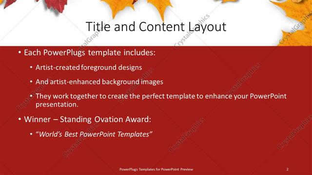 Title and Content presentation slide layout