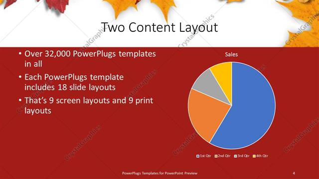 Two Content presentation slide layout