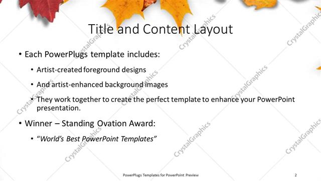 Title and Content presentation slide layout
