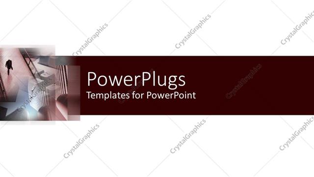  Presentation with wine - A plain white background having a wine colored strip in the middle