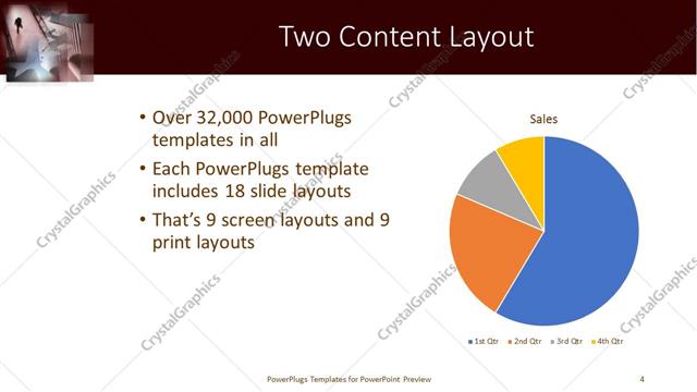 Two Content presentation slide layout