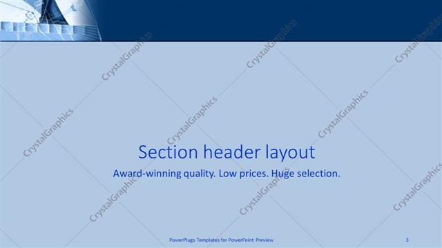 Section Header presentation slide layout