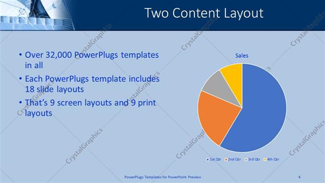 Two Content presentation slide layout
