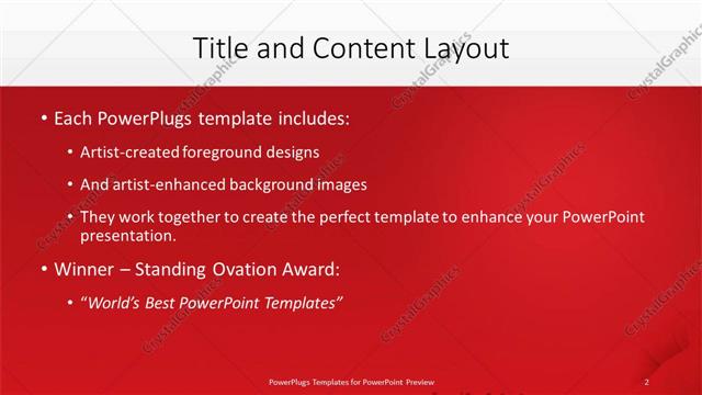 Title and Content presentation slide layout