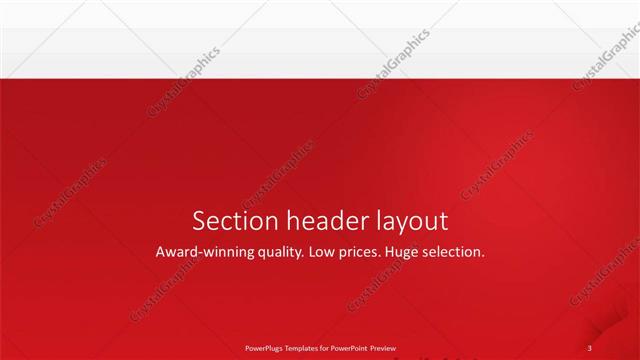 Section Header presentation slide layout