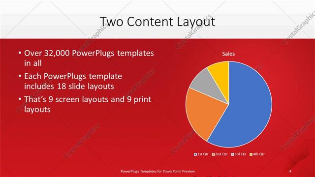 Two Content presentation slide layout