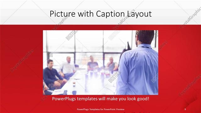 Picture with Caption presentation slide layout
