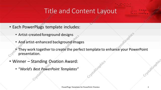 Title and Content presentation slide layout