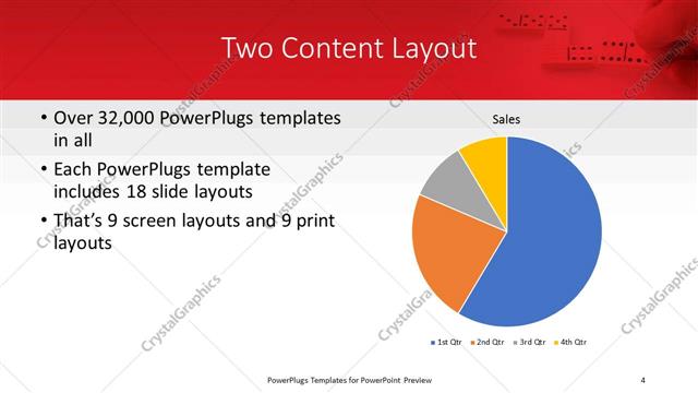 Two Content presentation slide layout