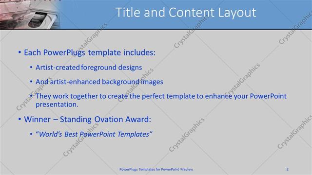 Title and Content presentation slide layout