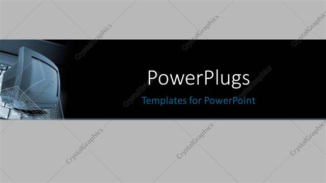  Presentation with tile - A plain off white background tile with a monitor