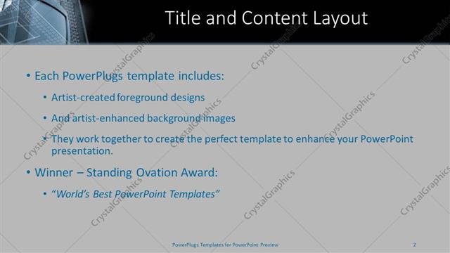 Title and Content presentation slide layout