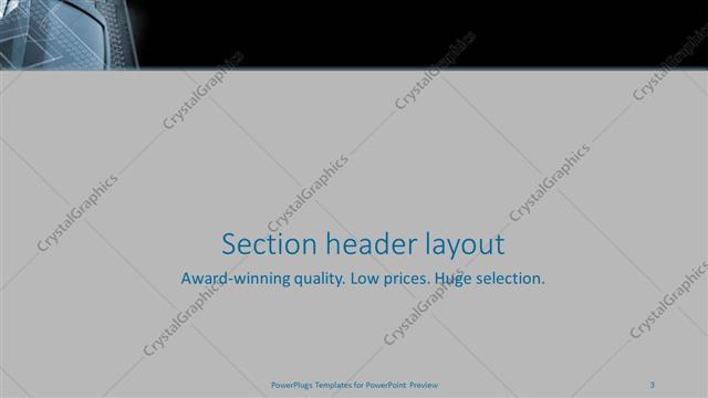 Section Header presentation slide layout