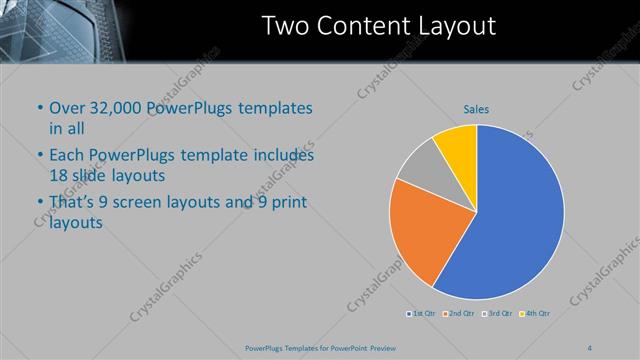 Two Content presentation slide layout