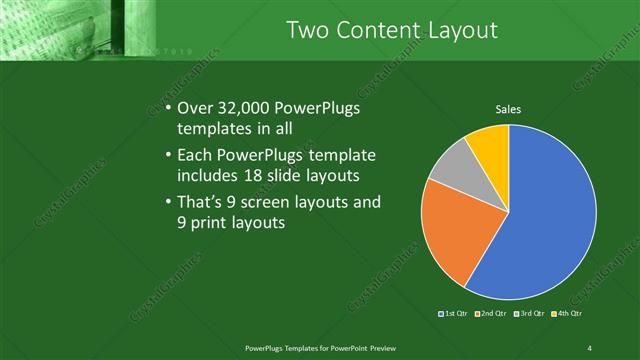 Two Content presentation slide layout