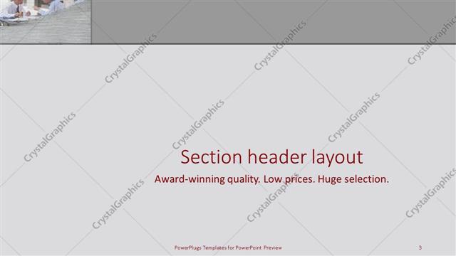 Section Header presentation slide layout