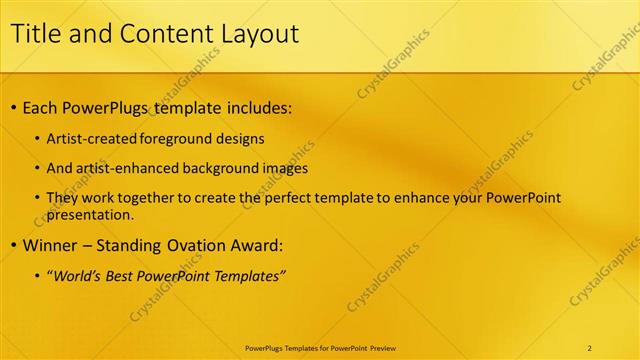 Title and Content presentation slide layout