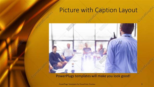 Picture with Caption presentation slide layout