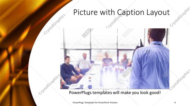 Picture with Caption presentation slide layout