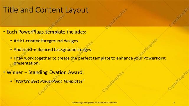 Title and Content presentation slide layout