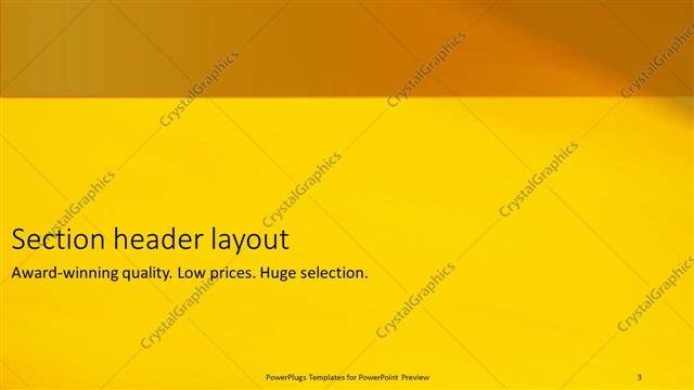 Section Header presentation slide layout