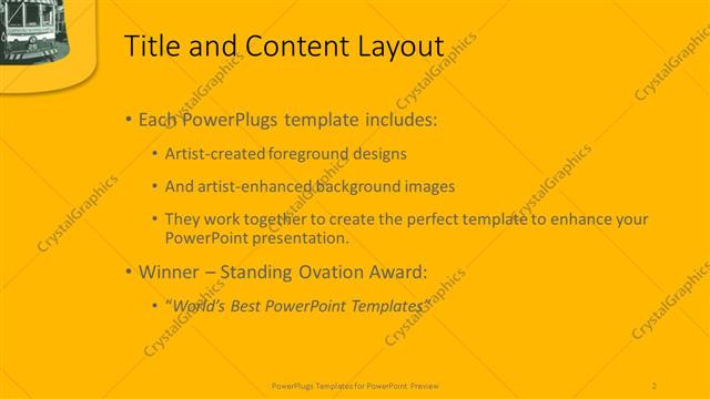 Title and Content presentation slide layout