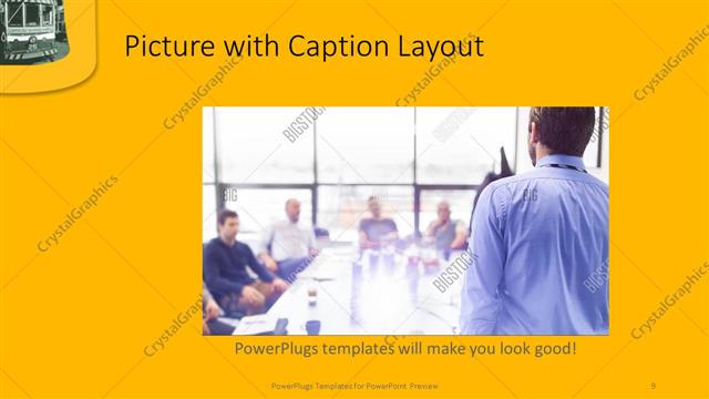 Picture with Caption presentation slide layout