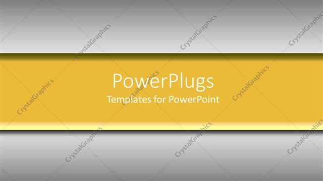  Presentation with gray - Plain yellow banner on gray background