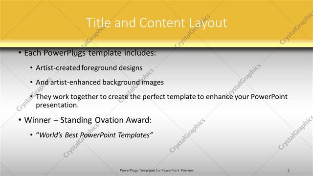 Title and Content presentation slide layout