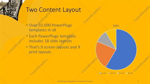 Two Content presentation slide layout