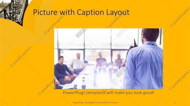 Picture with Caption presentation slide layout