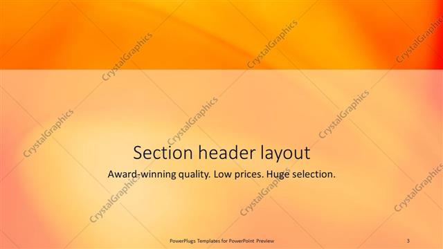 Section Header presentation slide layout