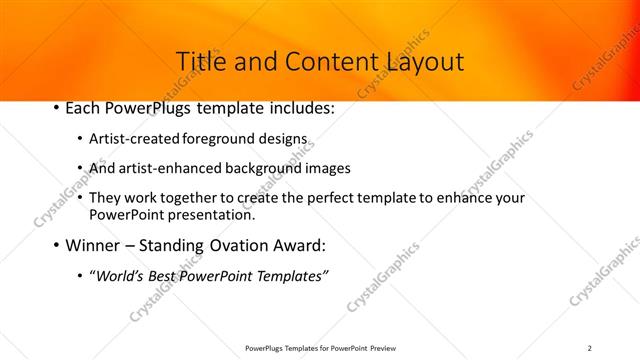 Title and Content presentation slide layout