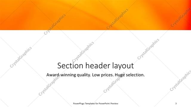 Section Header presentation slide layout
