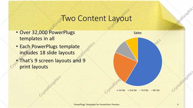 Two Content presentation slide layout